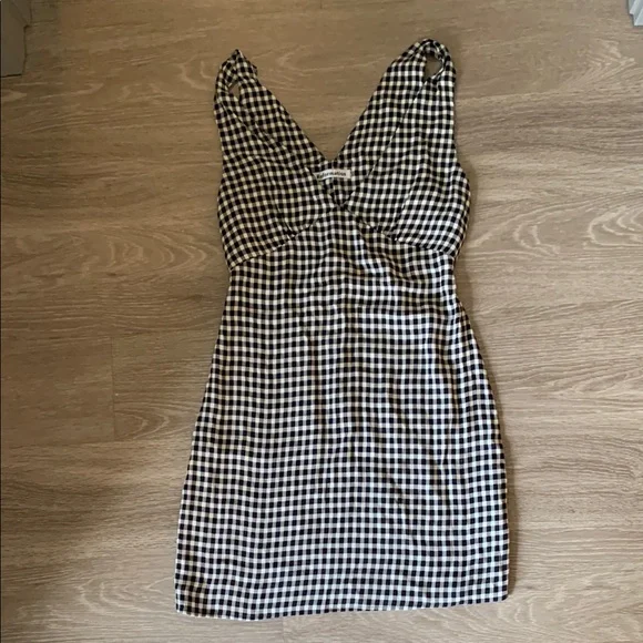 Reformation Black and off-white/cream Mini Dress - Picture 8 of 8